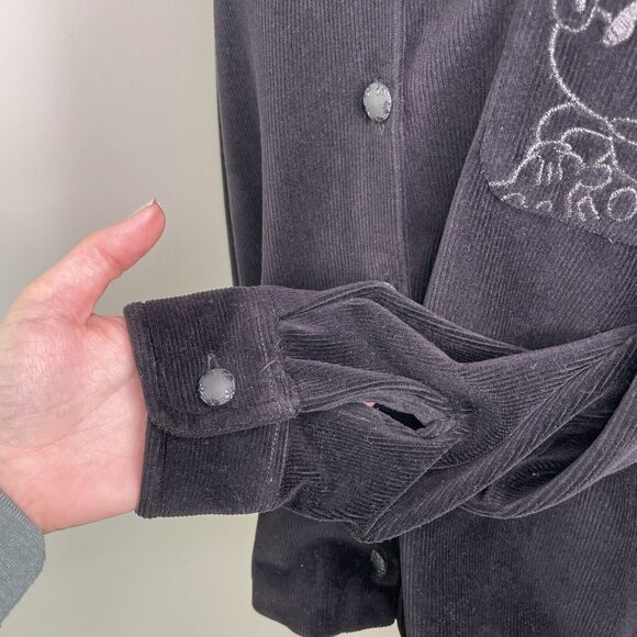 Vtg The Disney Store Corduroy Button Mickey Mouse Embroidered T Shirt Women's S - Picture 9 of 12